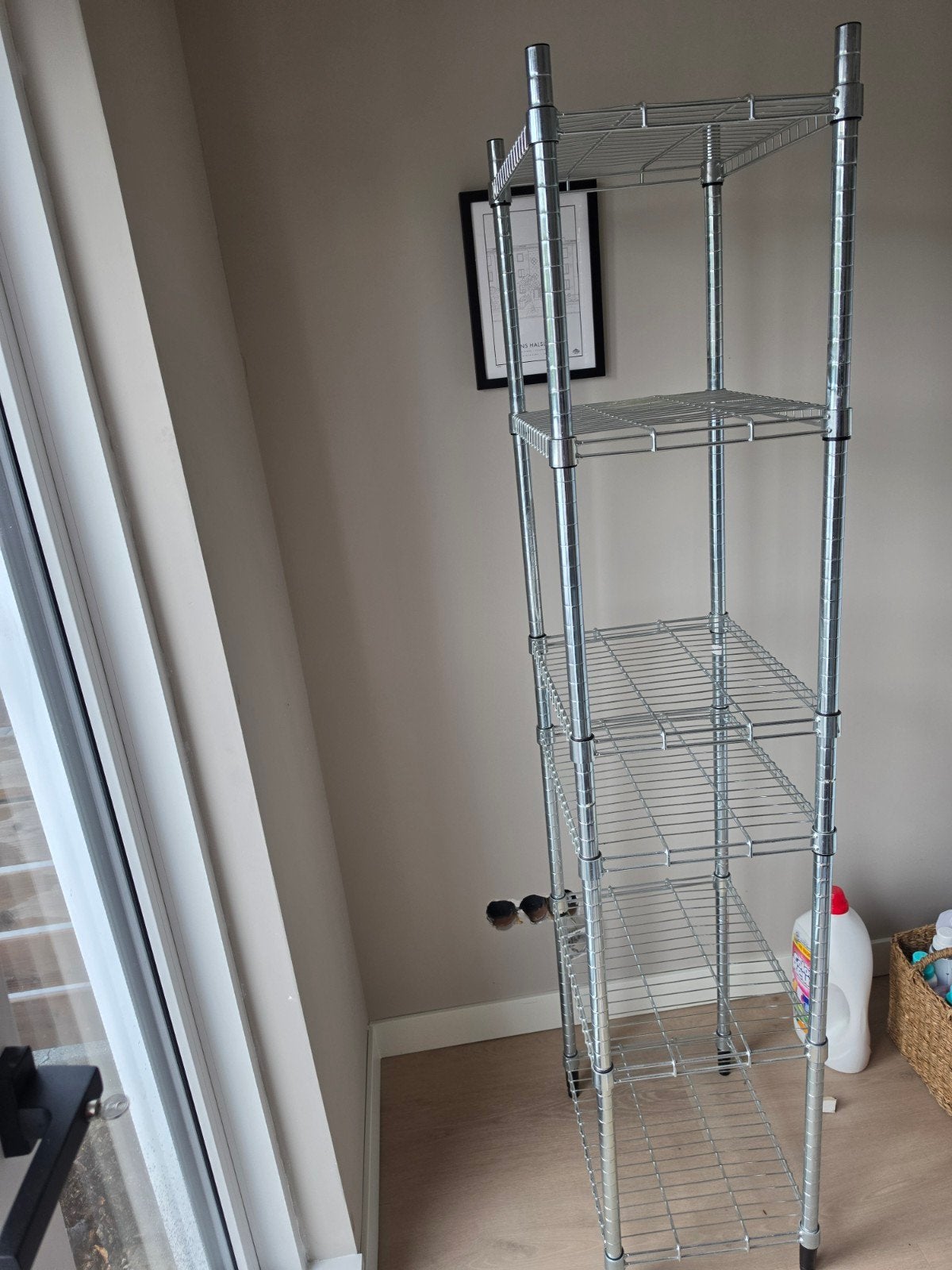 IKEA OMAR Rek - Verchroomd metalen opbergrek, Huis en Inrichting, Kasten | Stellingkasten, Ophalen, Gebruikt