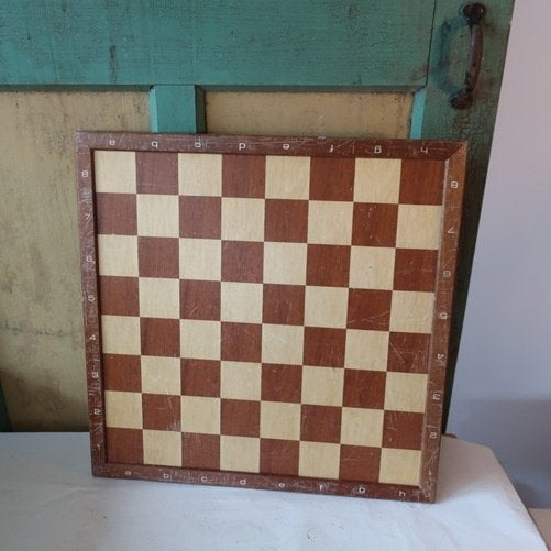Schaakbord dambord bord hout origineel 49,5 x 49,5 schaak, Hobby en Vrije tijd, Ophalen of Verzenden, Gebruikt