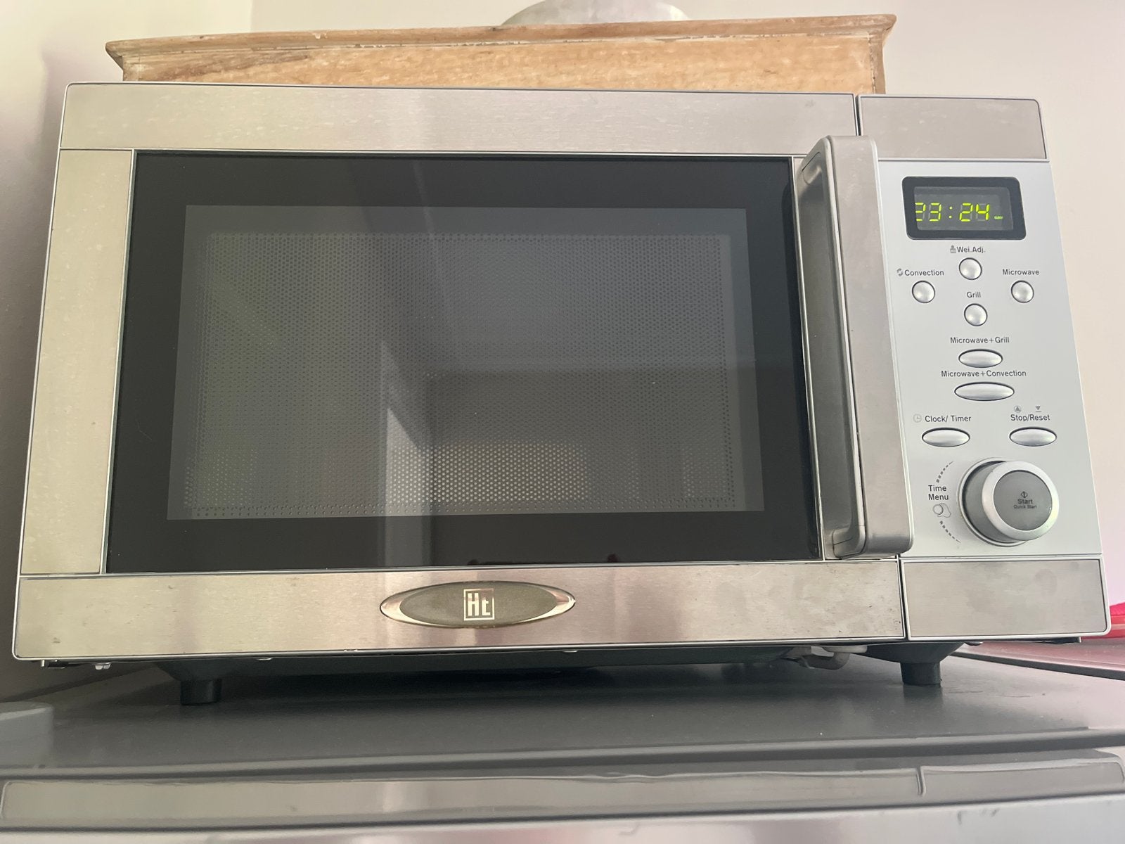 HT Combimagnetron - Zilverkleurig en Functioneel, Witgoed en Apparatuur, Magnetrons, Ophalen, Combimagnetron, Gebruikt, Grill