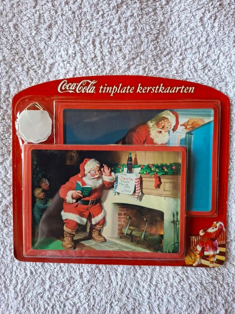 Coca-Cola tinnen Kerstkaarten, Ophalen of Verzenden