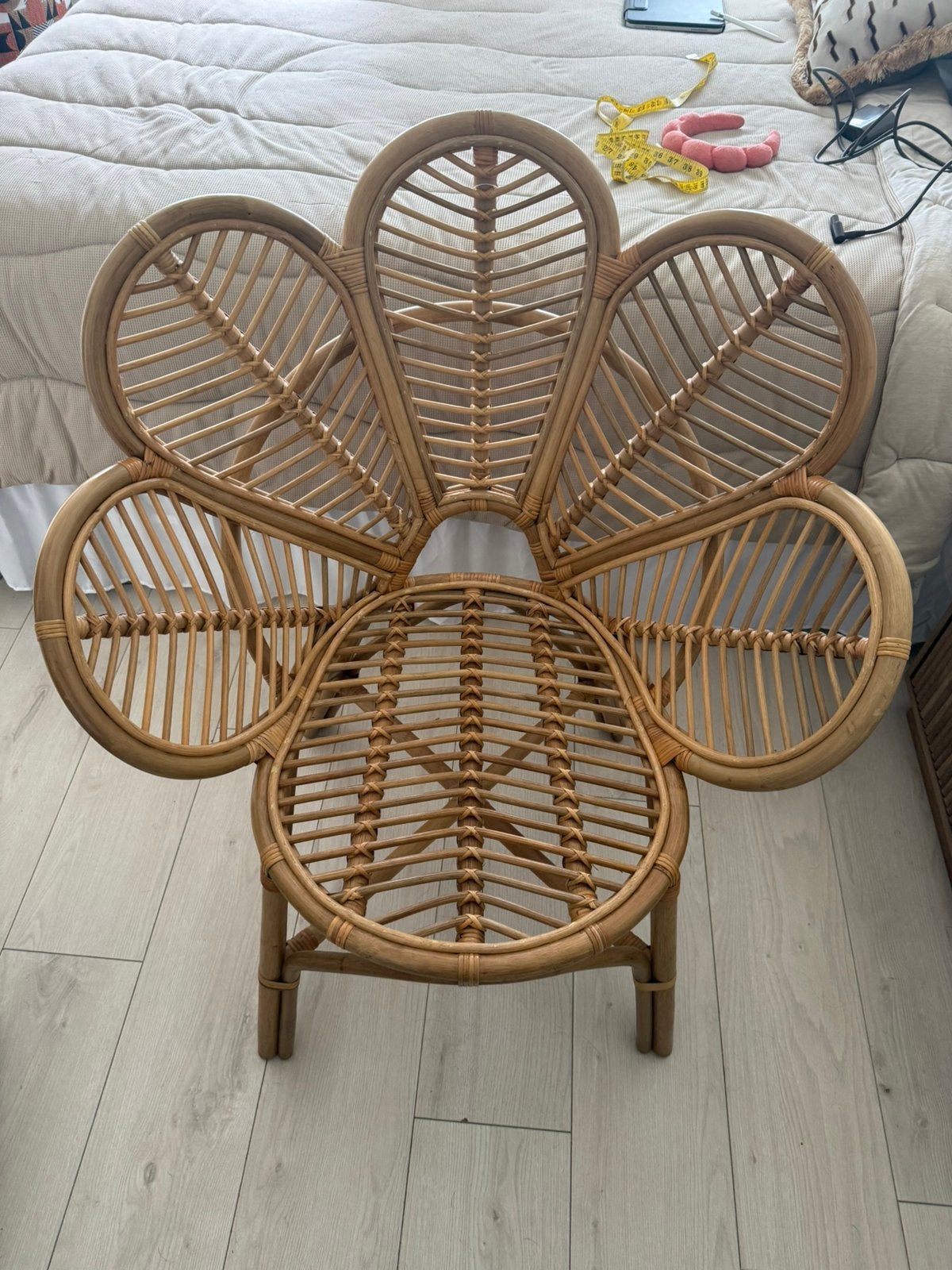 Rotan lotus stoel (groot), Ophalen, Bruin, Zo goed als nieuw, Eén