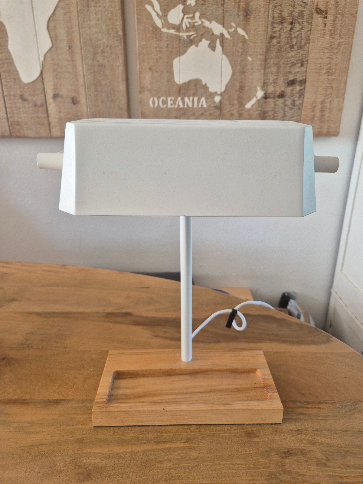 IT'S ABOUT RoMi Citylights Tafellamp - Wit met Hout, Bureaulamp, Overige merken, E14 (klein), Wit