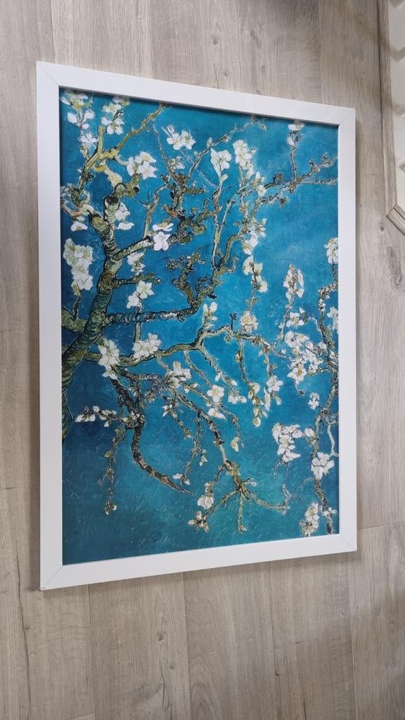 Schilderijafdruk Van Gogh Bloesem op hout, Loods5, Antiek en Kunst, Ophalen