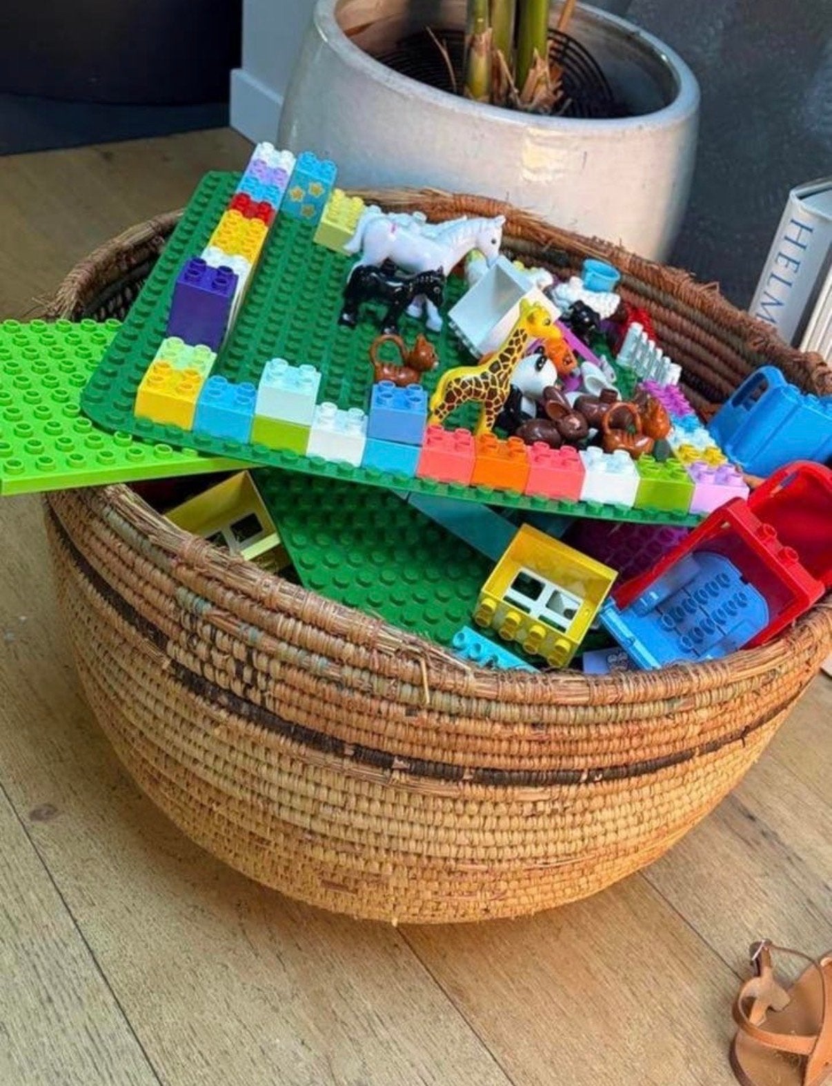 Grote verzameling Lego Duplo: grondplaten, beestjes, auto's, Kinderen en Baby's, Speelgoed | Duplo en Lego, Ophalen, Inclusief minifiguren