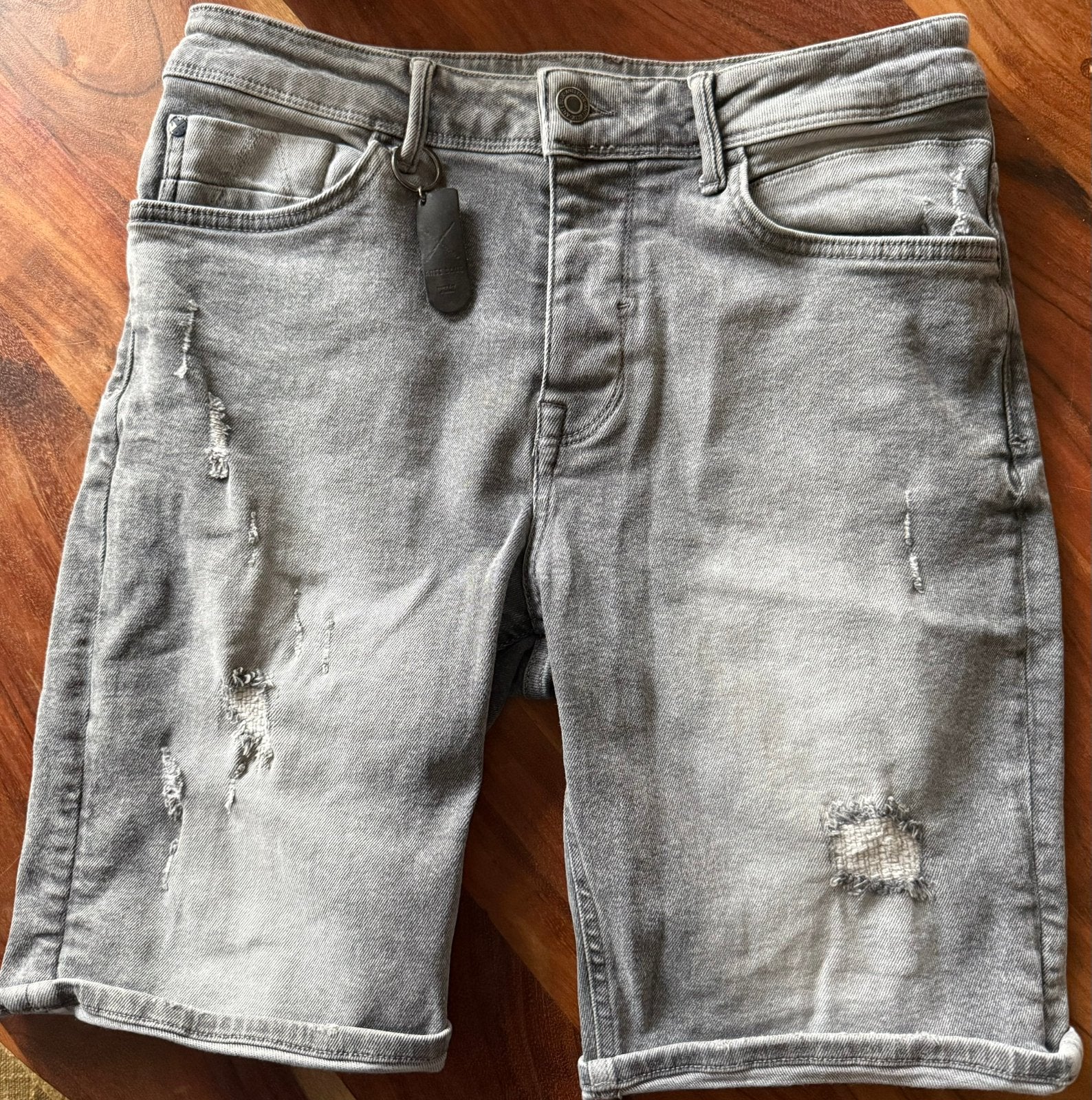 Korte jeans grijs – Anti Blue, Ophalen of Verzenden, Zo goed als nieuw, Grijs