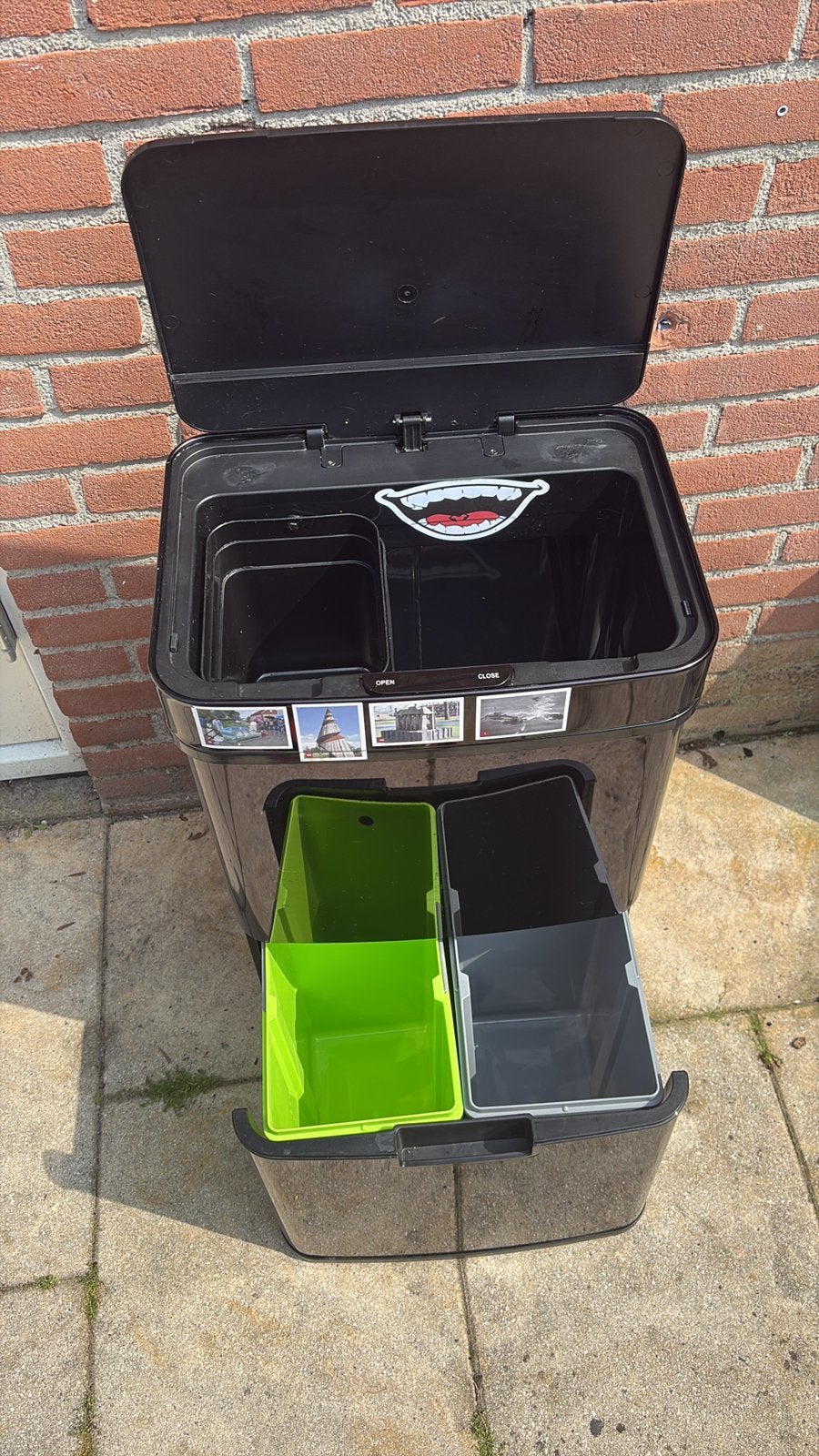Prullenbak, Huis en Inrichting, 40 liter of meer, Ophalen, Zo goed als nieuw, Rvs