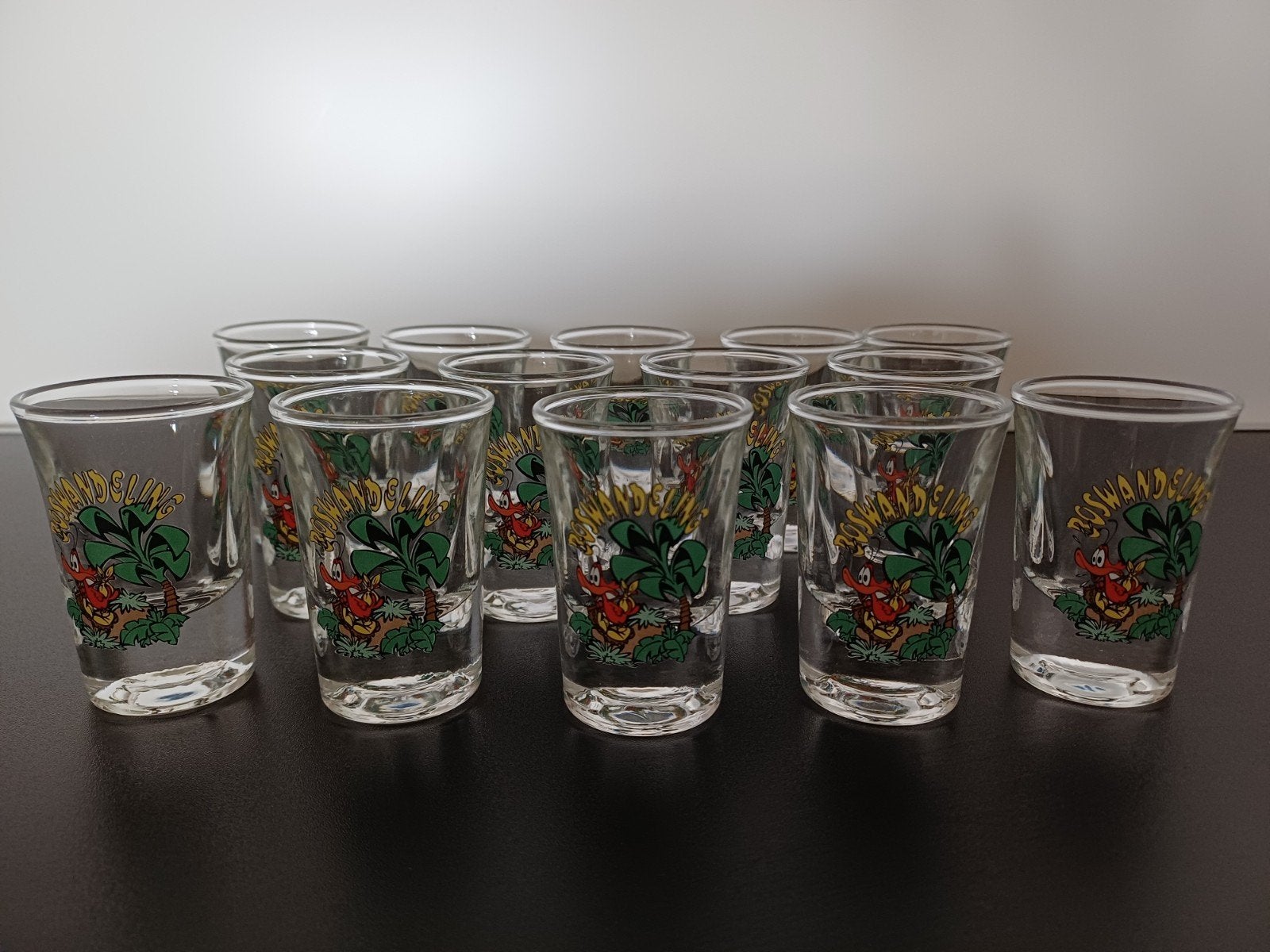 Set van 14 Boswandeling shotglaasjes NIEUW, Verzamelen, Ophalen of Verzenden, Nieuw, Borrel- of Shotglas