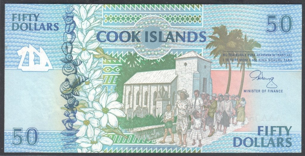 Cook Islands 50 Dollars 1992, Verzenden, Los biljet