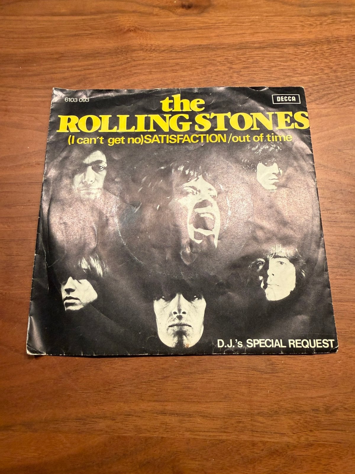 Rolling Stones Satisfaction / Out of Time Decca single, Ophalen of Verzenden, Zo goed als nieuw, Overige formaten, Levenslied of Smartlap