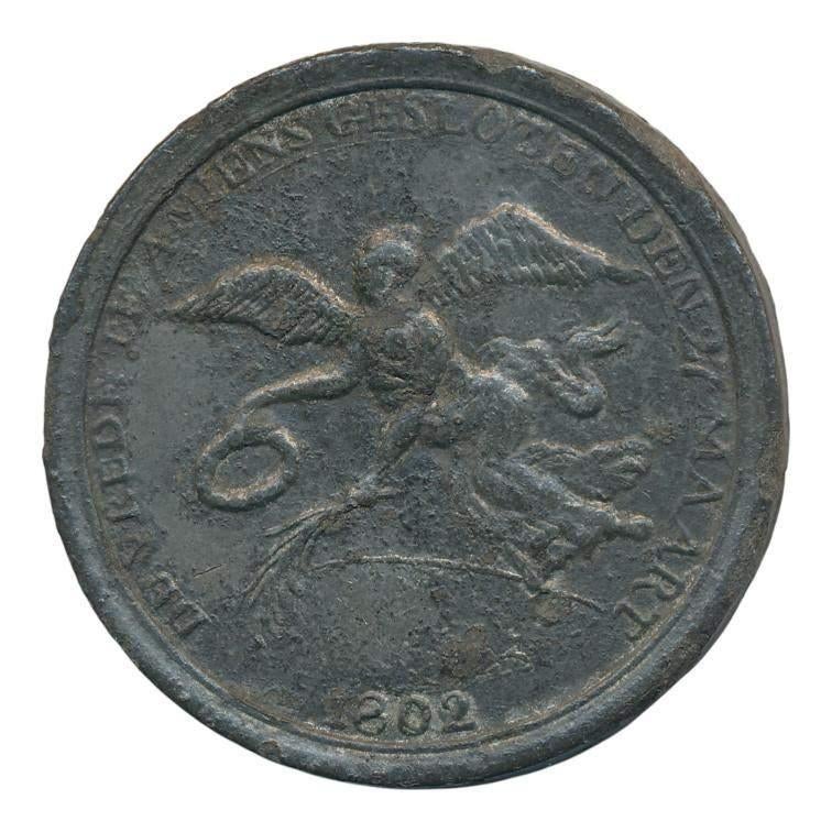 Nederland Vrede Amiens 1802 penning, Ophalen of Verzenden, Overige materialen, Nederland
