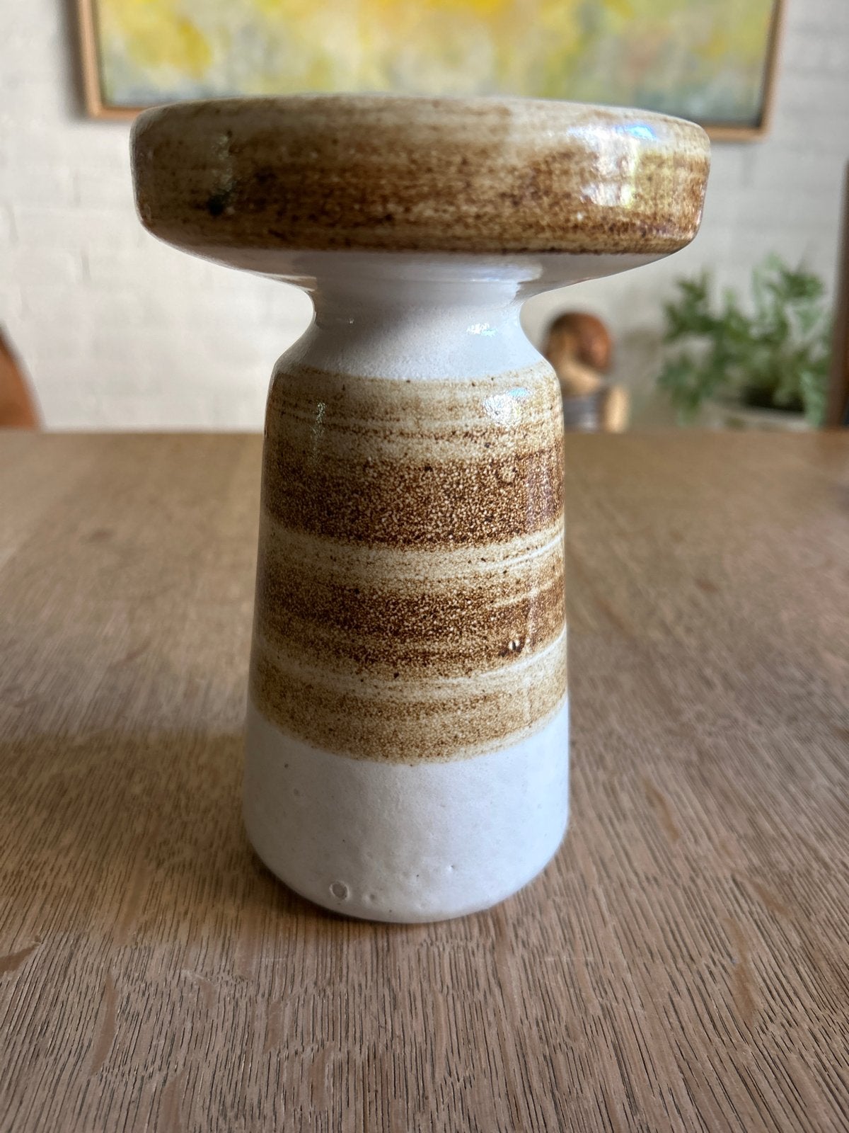Potterie Zaalberg Holland Aardewerk Vaas/Kaarsenhouder, Ophalen of Verzenden