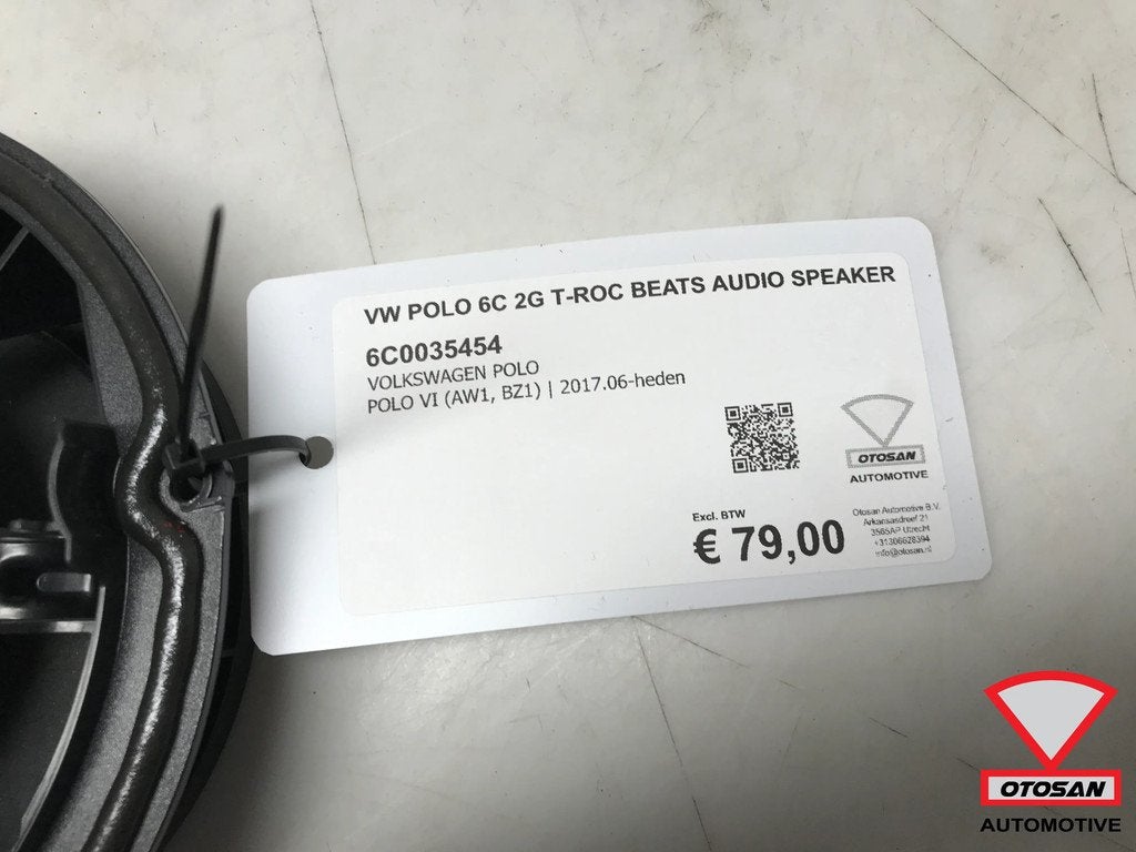 VW Polo 6C 2G T-Roc Beats Audio Speaker 6C0035454, Gebruikt, Volkswagen, Volkswagen AG, Berliner Ring 2
38440  Wolfsburg, DE