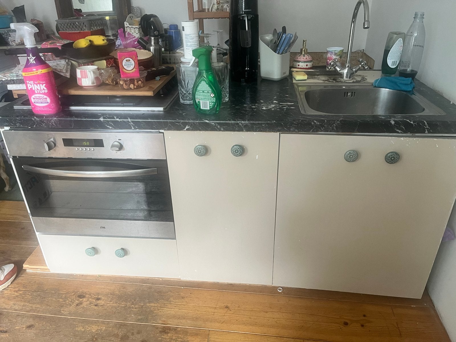 Gratie!! Keukenblok met Etna gasfornuis, oven en kraan, Witgoed en Apparatuur, Fornuizen, Gebruikt, Minder dan 85 cm, 60 cm of meer