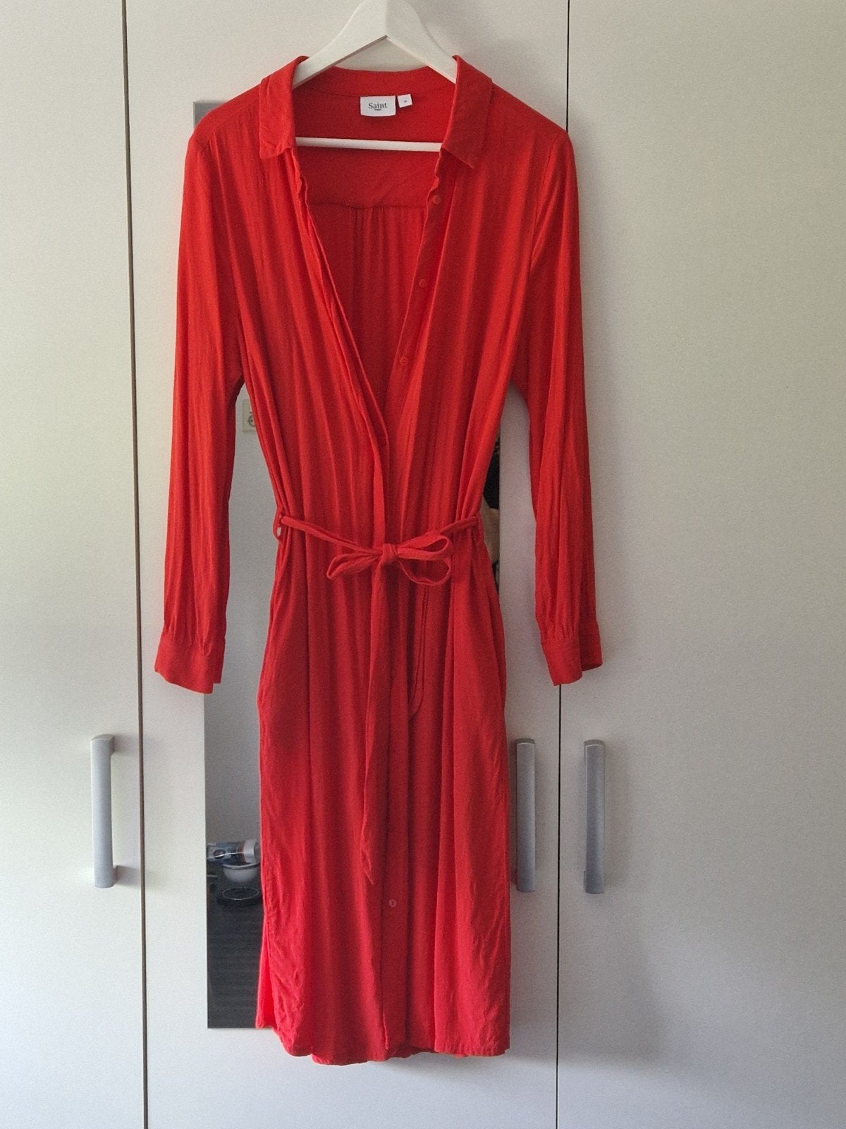Rode jurk merk Saint Tropez, Ophalen of Verzenden, Zo goed als nieuw, Maat 38/40 (M), Rood