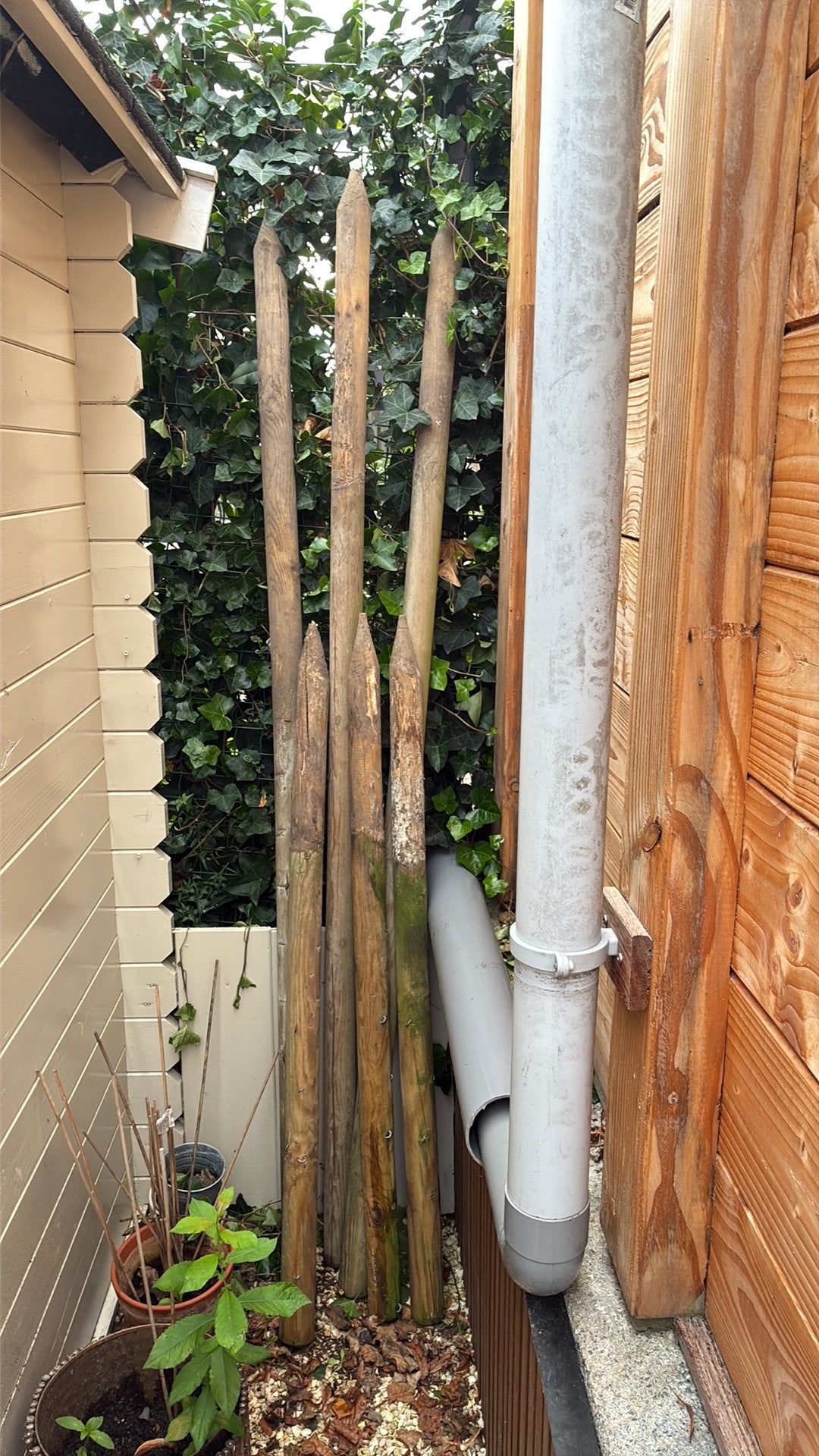 6 gebruikte tuinpalen, Ophalen, Gebruikt, Palen