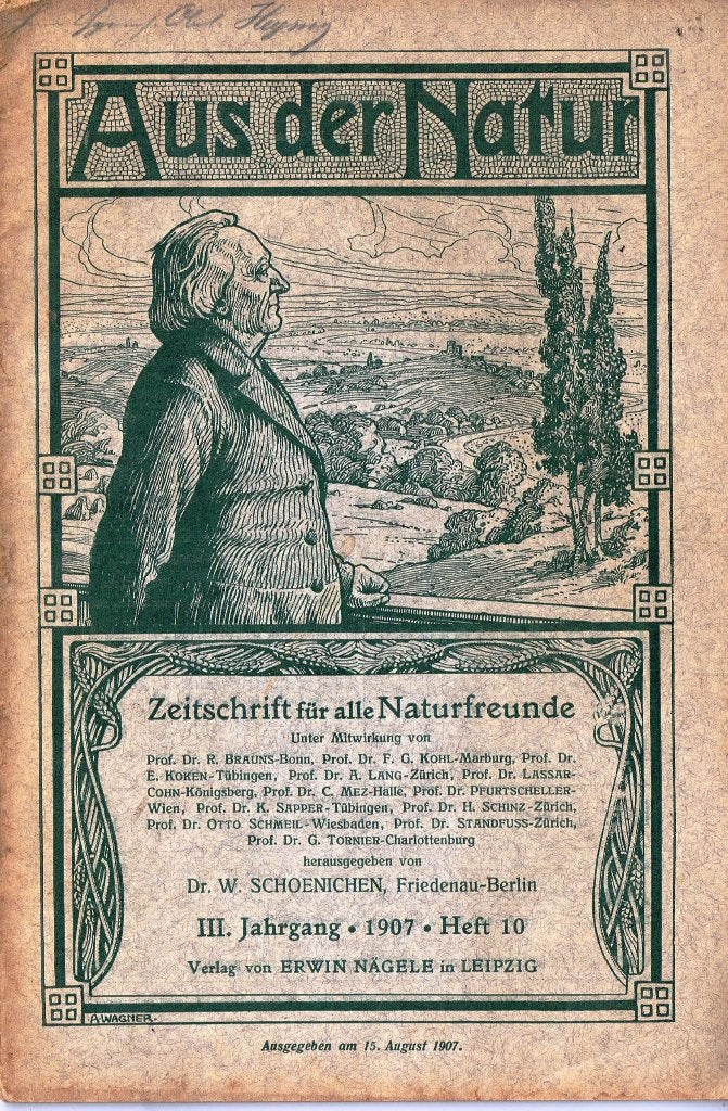 Tijdschr. voor natuurvrienden "Aus der Natur" jaarg, 3; 1907, Gelezen, Walther Schönichen, Ophalen of Verzenden, Natuurwetenschap