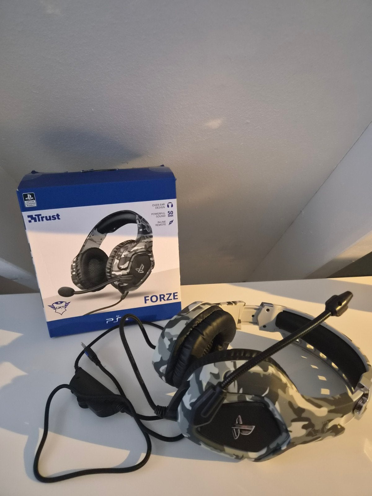 Trust Forze Gaming Headset voor PS4 - Camouflage, Zo goed als nieuw, Headset, Trust, PlayStation