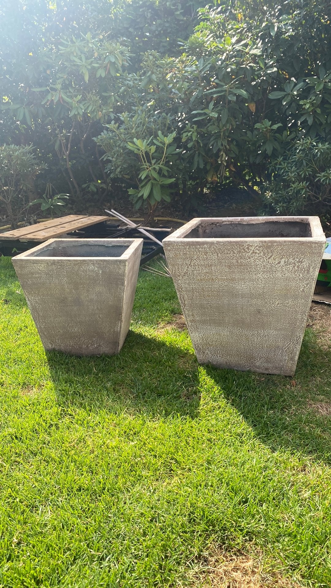 Bloempotten set, Steen, Minder dan 30 cm, Verzenden, Rond