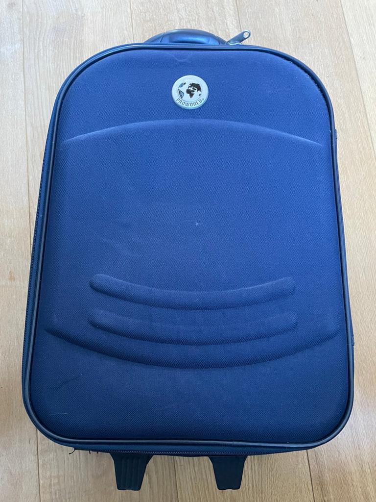 Reiskoffertje vliegtuig 55x35x19 blauw koffer handbagage 15e, Sieraden, Tassen en Uiterlijk, Koffers, 50 tot 60 cm, Hard kunststof