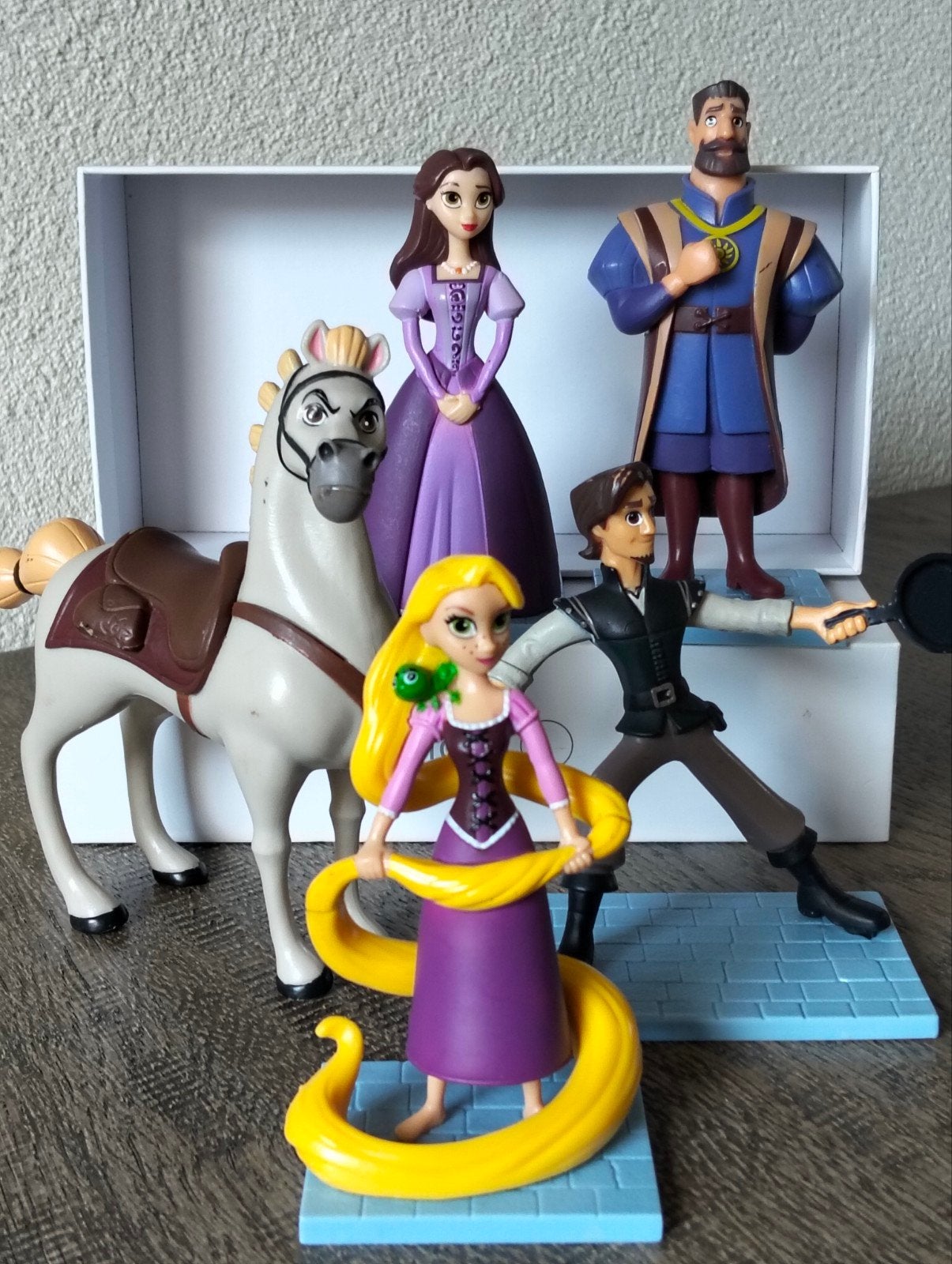 Disney Rapunzel Speelfiguren Set - Tangled Collectie, Ophalen of Verzenden, Zo goed als nieuw, Beeldje of Figuurtje