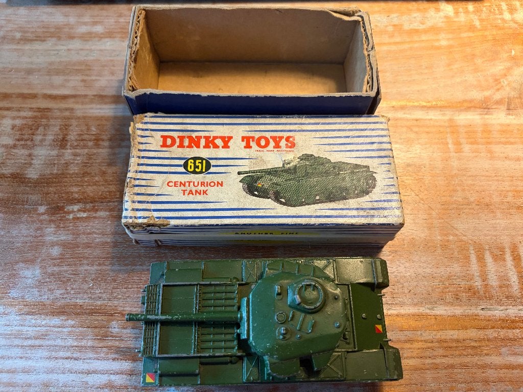 Dinky Toys 651 Centurion Tank (jaren '50) in Originele Doos!, Verzenden, Gebruikt