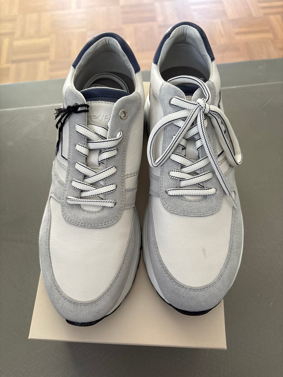 Greve Sneakers Heren - Wit/Grijs - Maat 43,5 Nieuw, Ophalen of Verzenden, Nieuw, Wit, Sneakers of Gympen