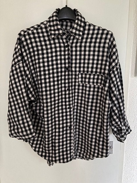 Winterblouse ruit (t/m maat 42), Ophalen of Verzenden, Nieuw, Maat 42/44 (L), Zwart