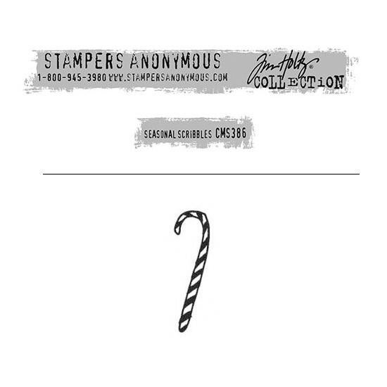 Tim Holtz Cling Stamp Seasonal Scribble #386/12, Verzenden, Nieuw, EZ-mounted stempel