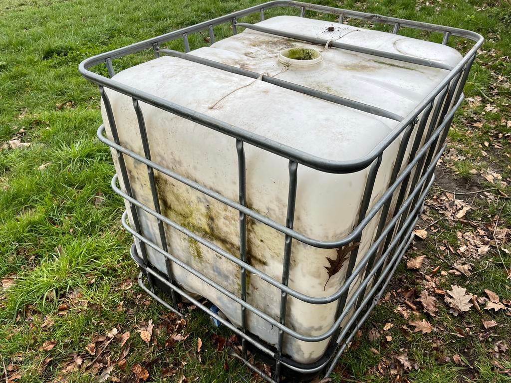 Ibc, watervat 1000 liter, Tuin en Terras, Regentonnen, 150 liter of meer, Ophalen, Gebruikt