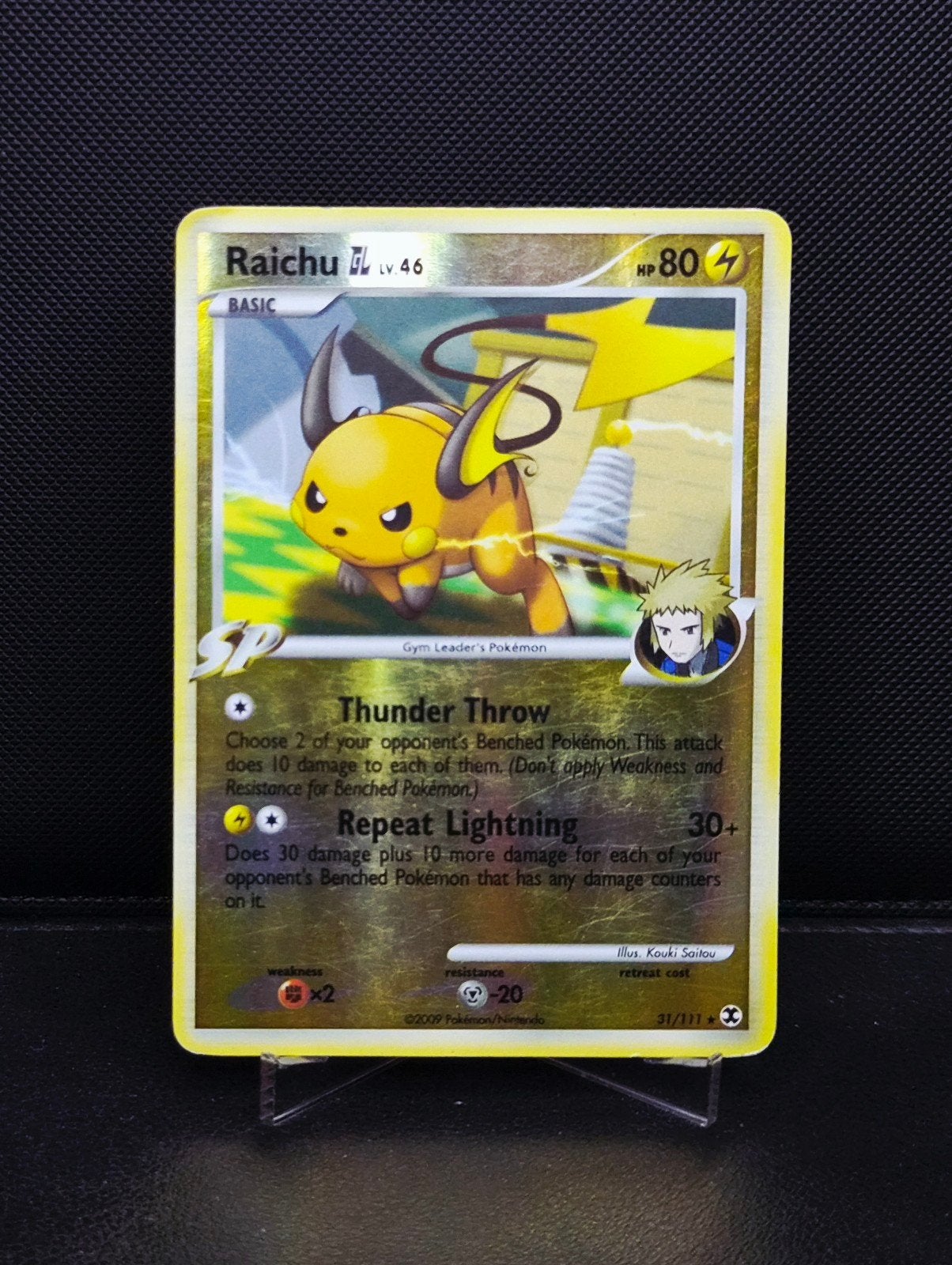 Raichu Reverse Holo 31/111 Rising Rivals 2009, Ophalen of Verzenden, Gebruikt