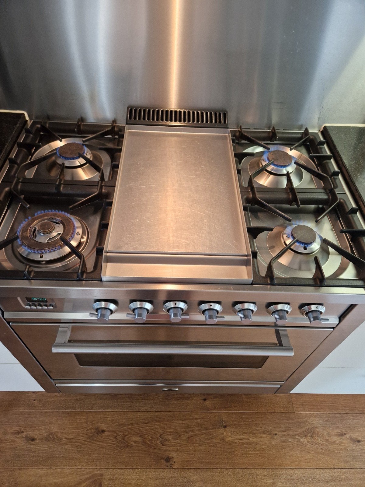 Boretti Fornuis met Gas Kookplaat en Hete Lucht Oven, Ophalen, Gebruikt, 60 cm of meer, 4 kookzones