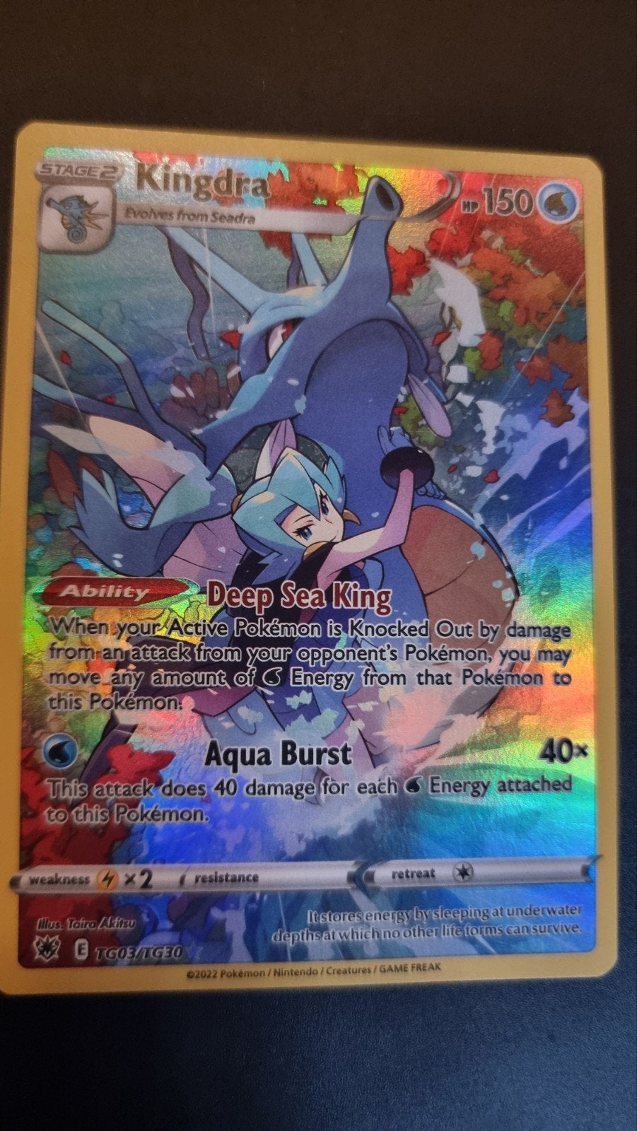 Kingdra TG03/TG30 Pokémon Kaart, Verzenden, Zo goed als nieuw