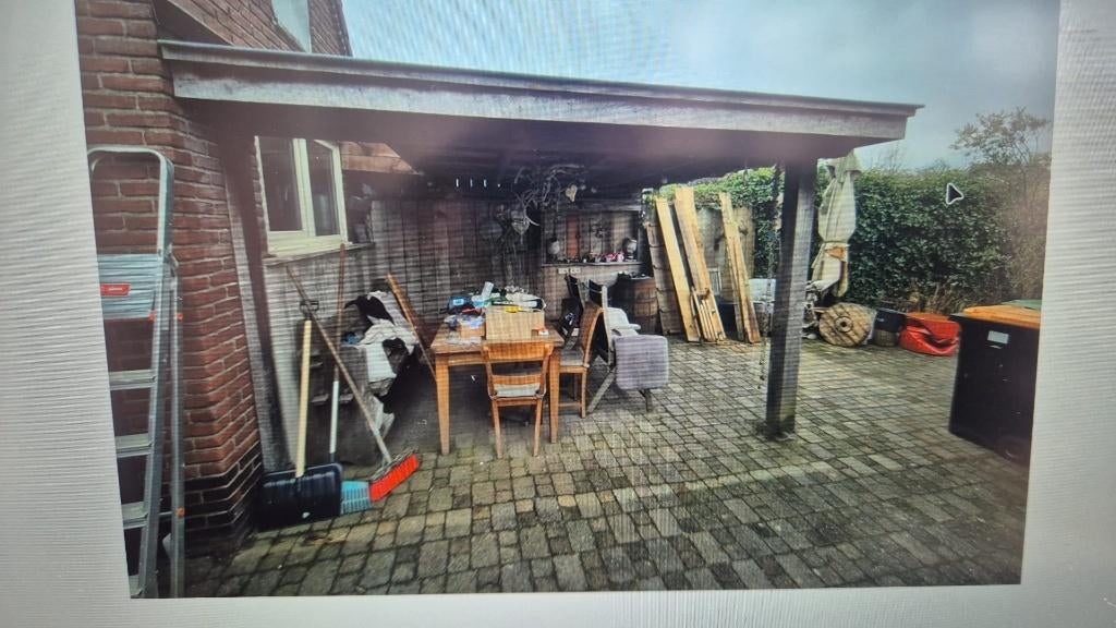 Eiken terras overkapping, Ophalen, Gebruikt, Veranda