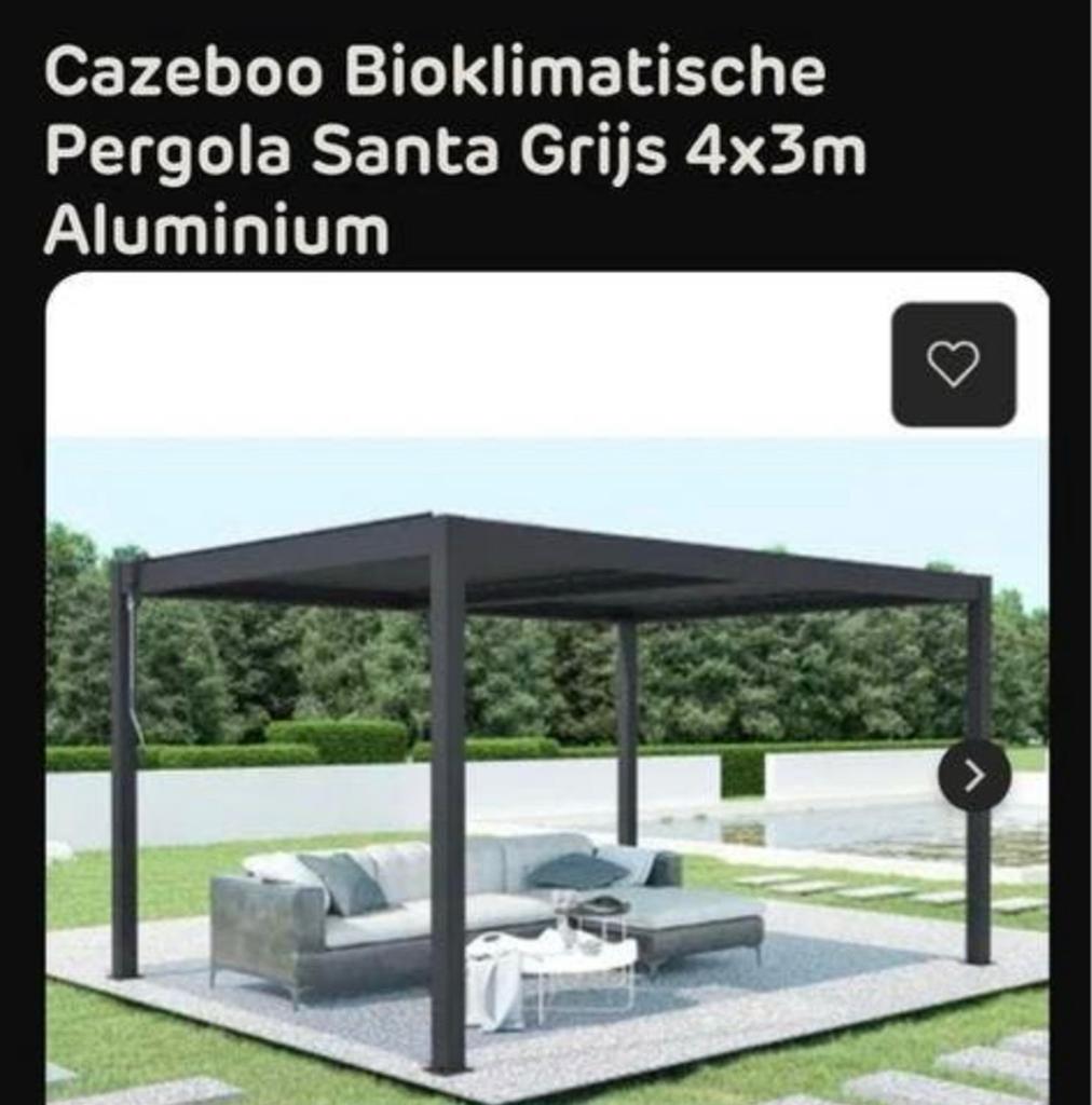 Nieuw aluminium pergola overkapping lamellendak 4x3m 400x300, Tuin en Terras, Overkappingen, Ophalen, Nieuw, Overige typen