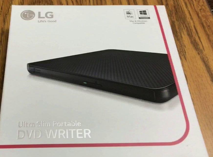 externe DVD-RW zwart - LG Ultra Portable Slim, Ophalen of Verzenden, Zo goed als nieuw, Extern, Cd