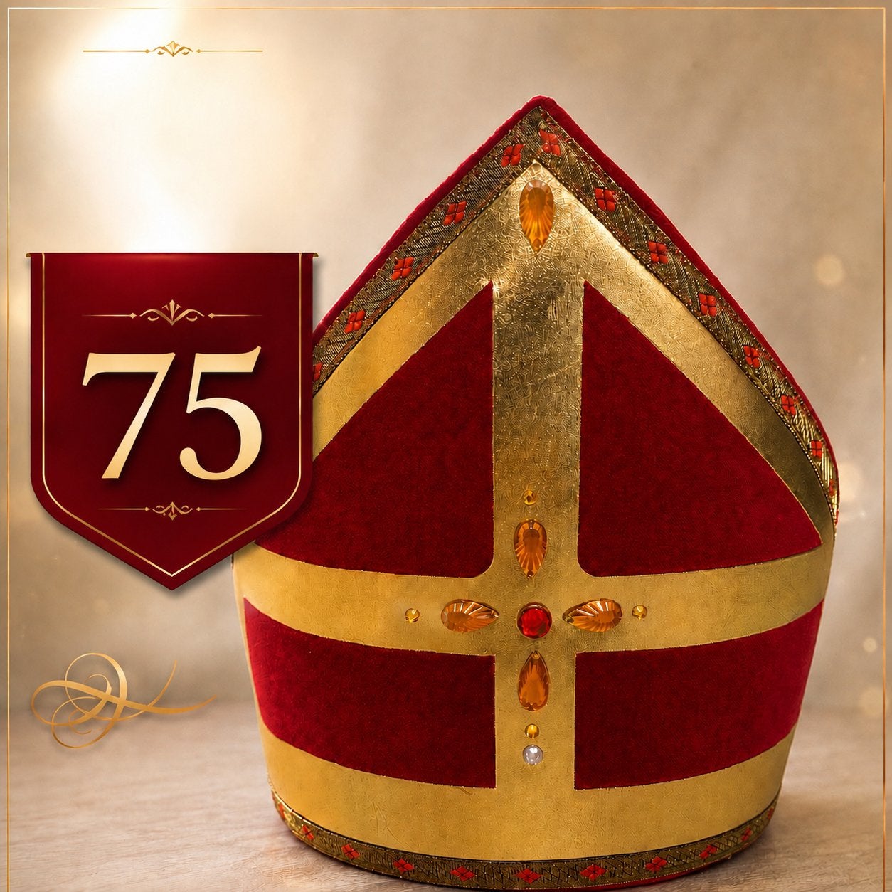 Sinterklaas mijter Stefan model nieuw!, Ophalen of Verzenden, Nieuw