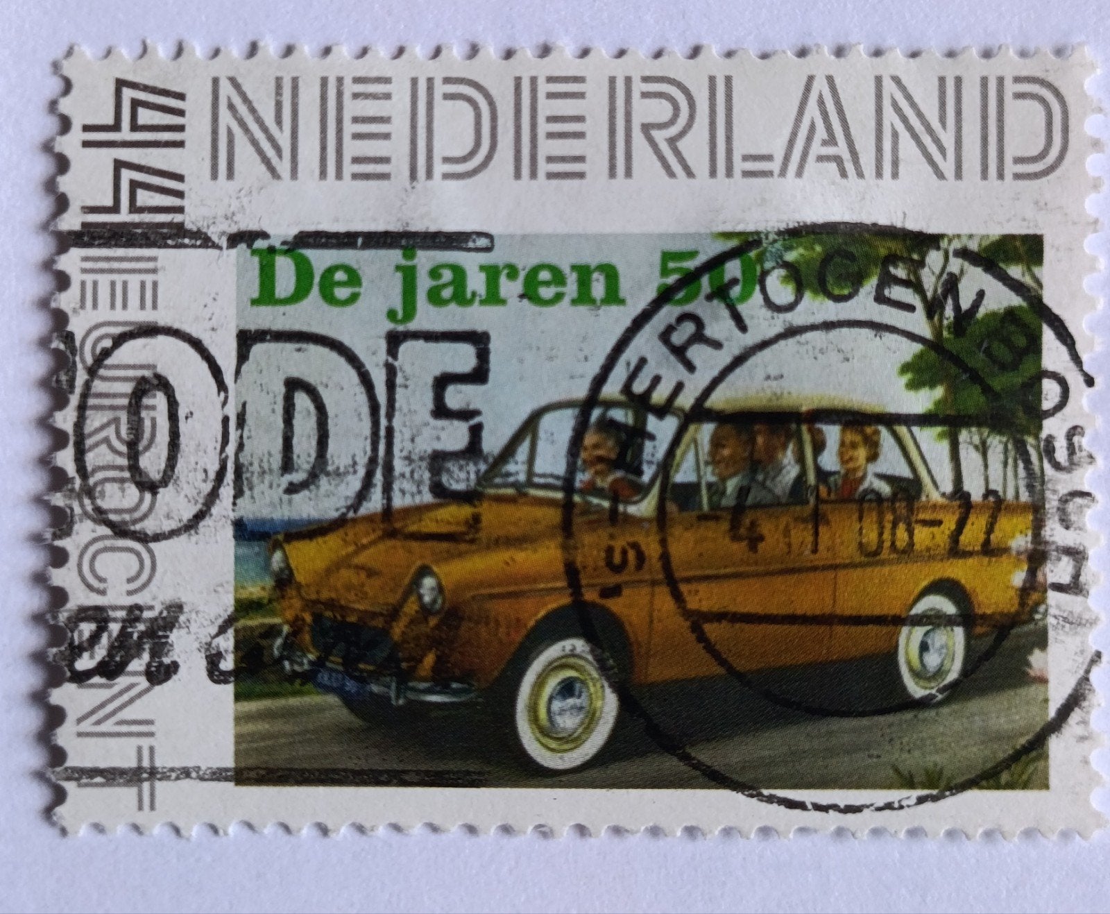 persoonlijke postzegel 'De jaren 50' - Gestempeld, Ophalen of Verzenden, Na 1940, Gestempeld