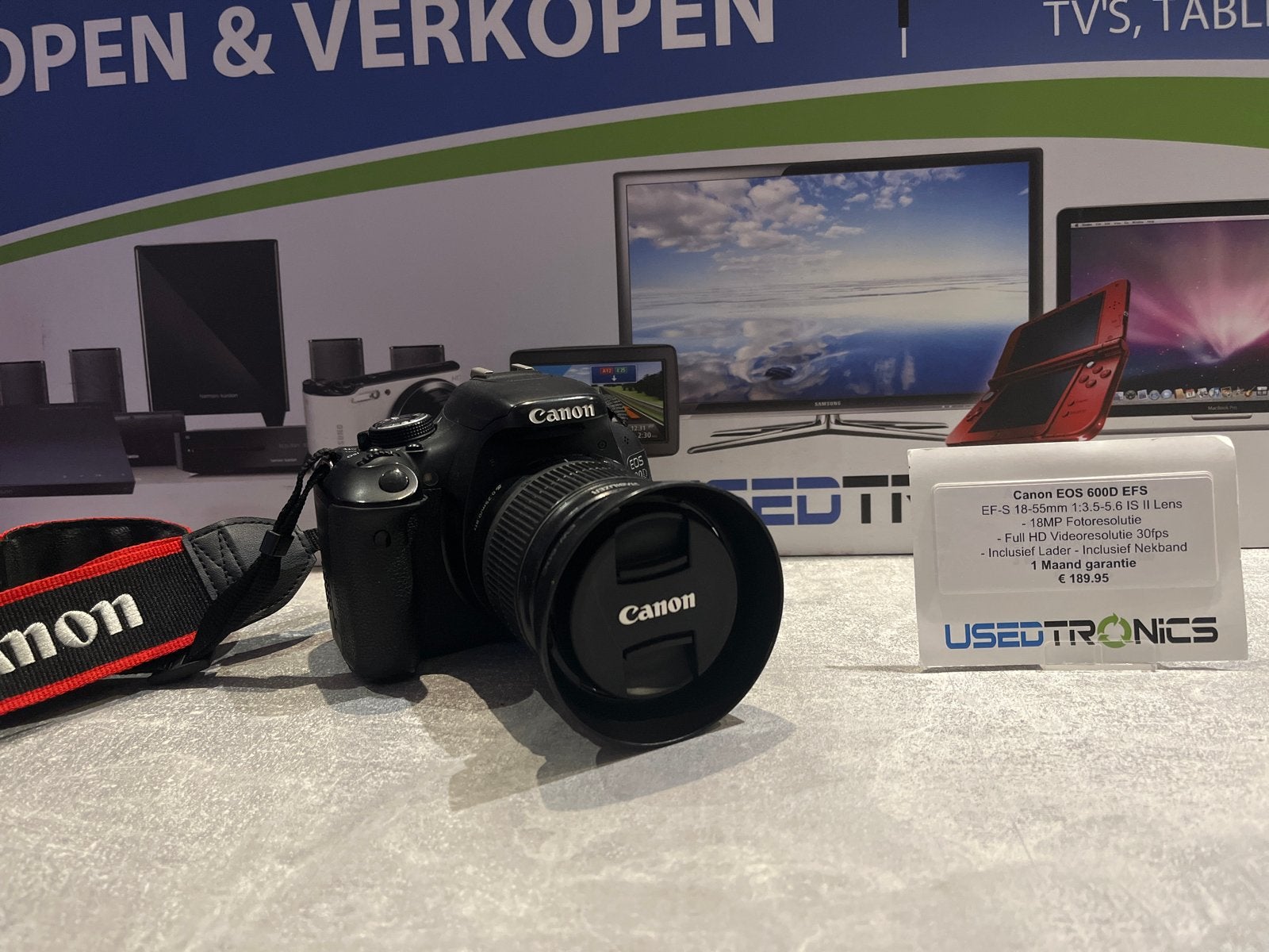 Canon EOS 600D EFS spiegelreflexcamera met 18-55mm lens, Gebruikt, Spiegelreflex, Canon, Ophalen of Verzenden