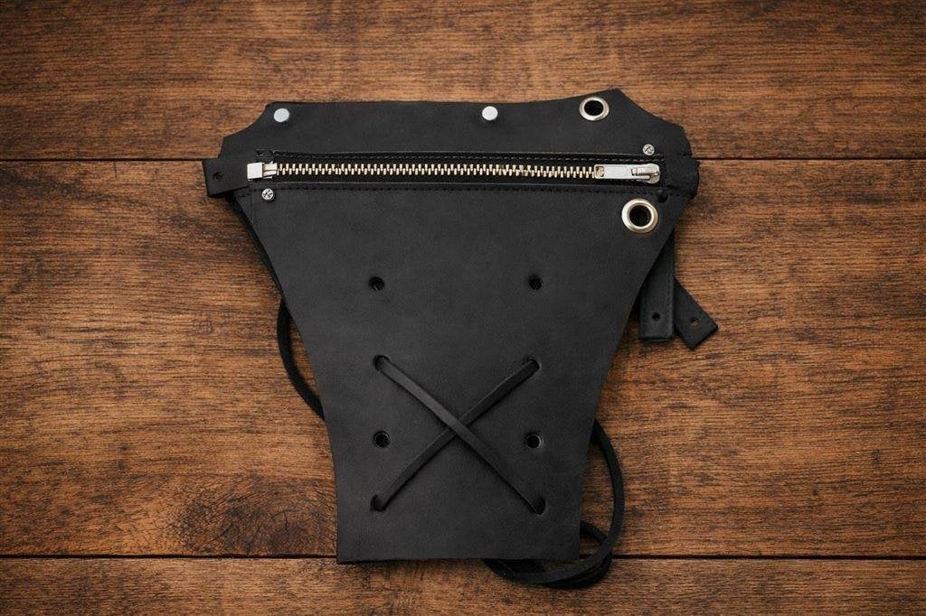 Leren Tussenflappen voor Zadeltassen, afritsbaar - per paar, Motoren, Accessoires | Koffers en Tassen, Ophalen of Verzenden, Nieuw