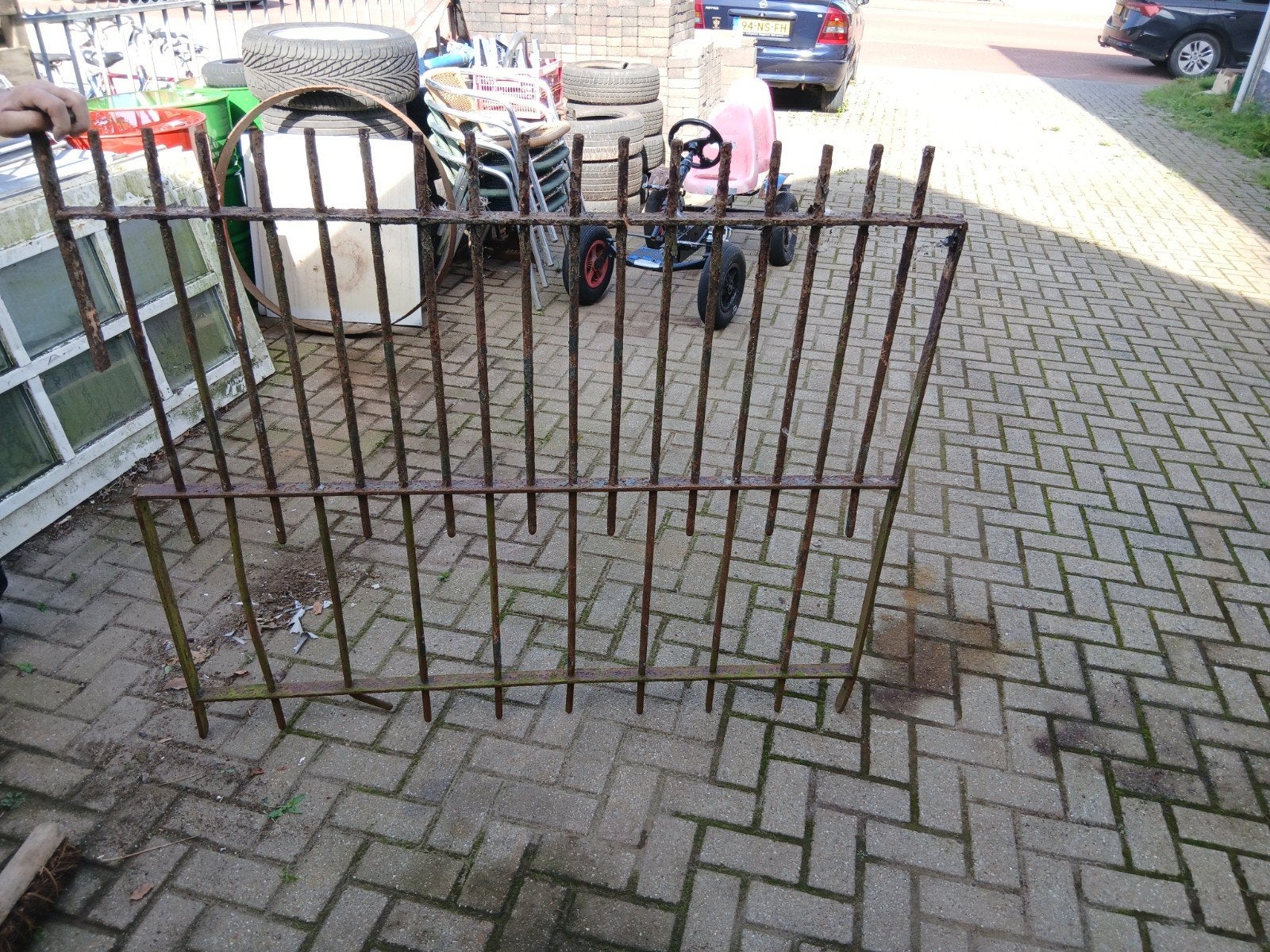 Oud ijzeren hekwerk - Spijlenhekwerk, Ophalen, Gebruikt, IJzer, Spijlenhekwerk