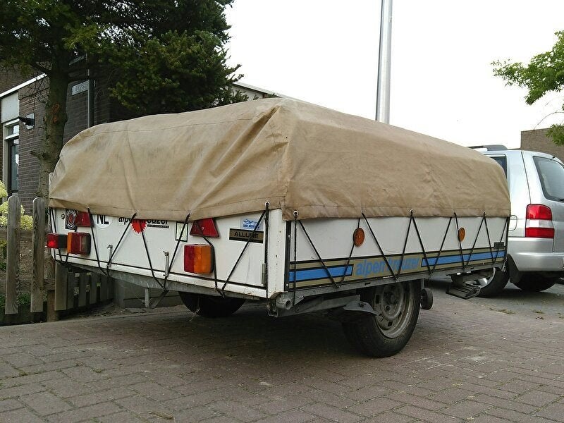 vouwcaravan, Ophalen, Gebruikt