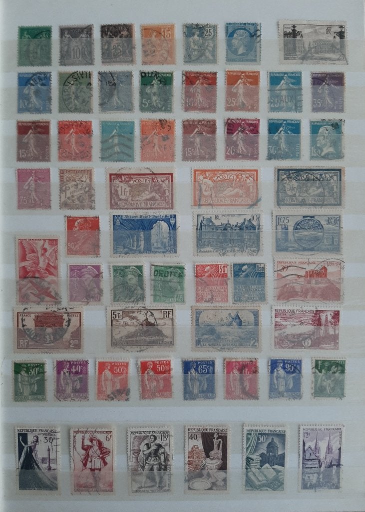 6 Kaarten Klassieke Postzegels Frankrijk No. 6 Gestempeld, Postzegels en Munten, Postzegels | Europa | Frankrijk, Ophalen, Gestempeld