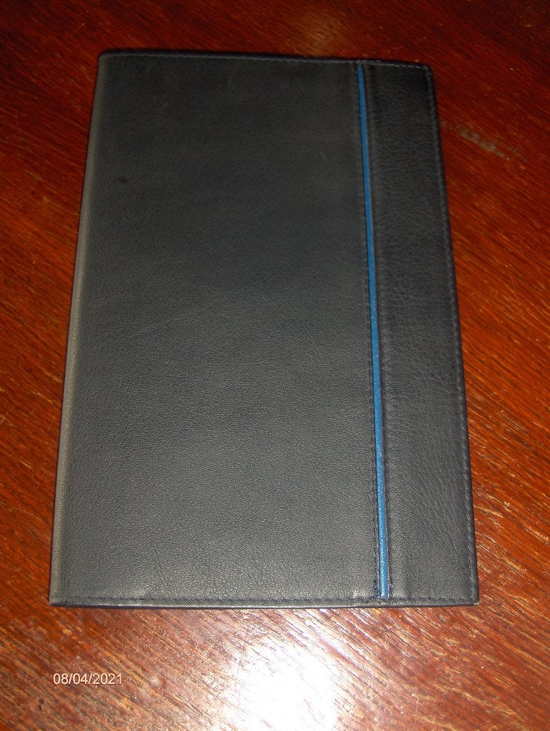 Donkerblauw Leren KLM en Zwarte Kalfsleren Portefeuille., Ophalen of Verzenden, Nieuw, Blauw, Overige merken