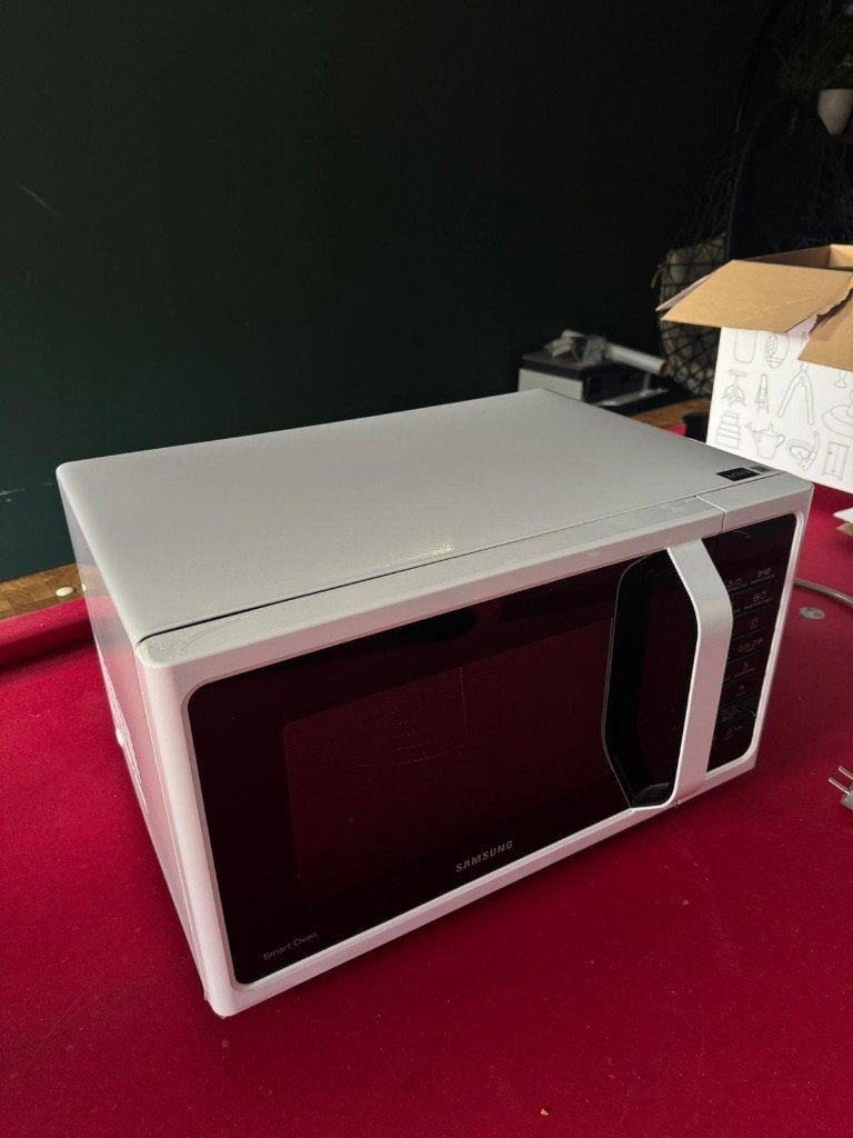 Samsung Smart Oven MC28H5015AW combimagnetron 28L – 2024, Ophalen, Combimagnetron, Zo goed als nieuw, Draaiplateau