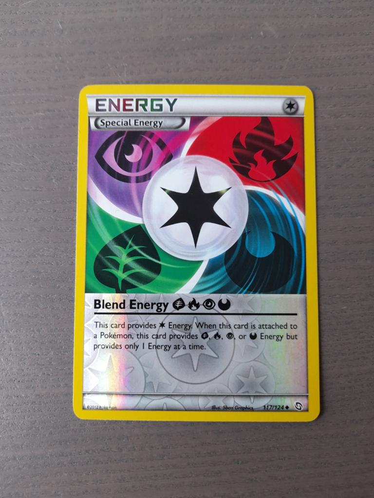 Dragons exalted 117/124 blend energy reverse, Ophalen of Verzenden, Gebruikt, Losse kaart, Foil