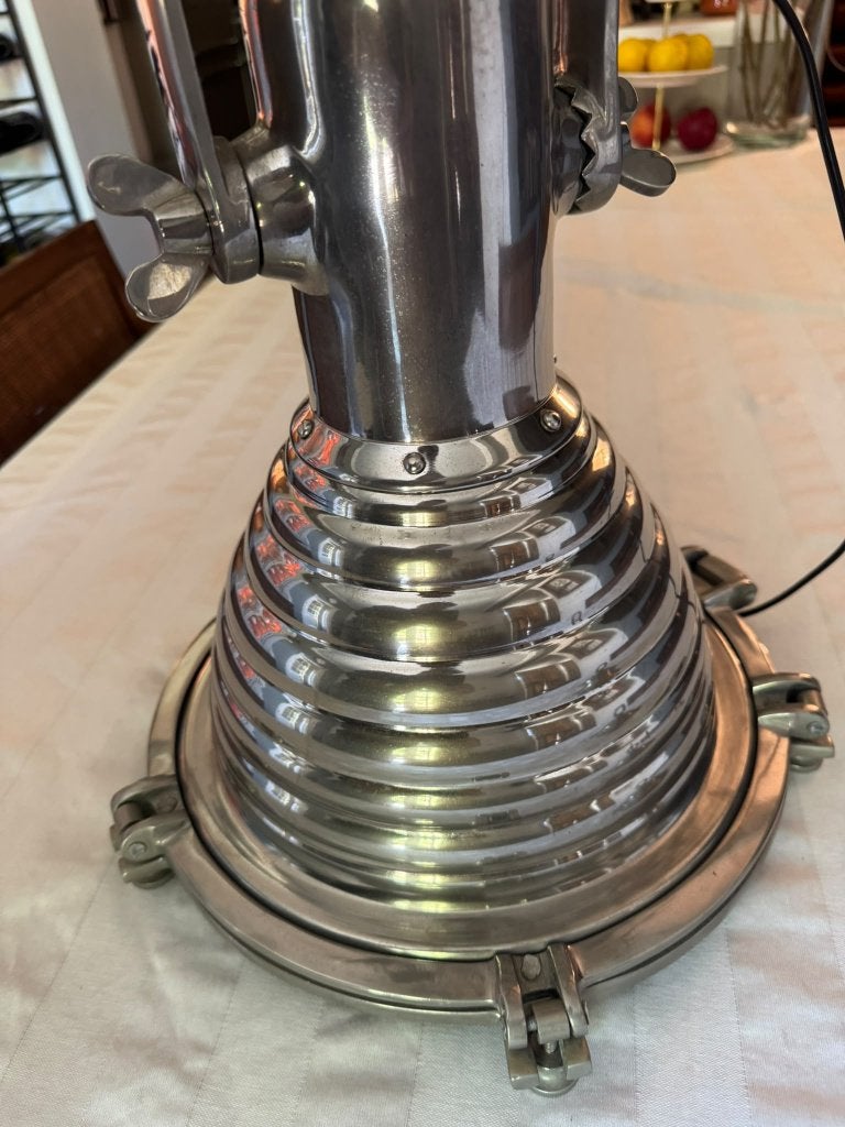 5x aluminium industrieel Nautische design hanglamp Eichholtz, Huis en Inrichting, Ophalen, Gebruikt, Eichholtz, Glas