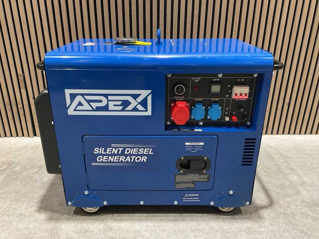 Apex AP6500DGS Stroomgenerator aggregaat nieuw‼️, Ophalen, Dieselolie, Geluidgedempt, Nieuw