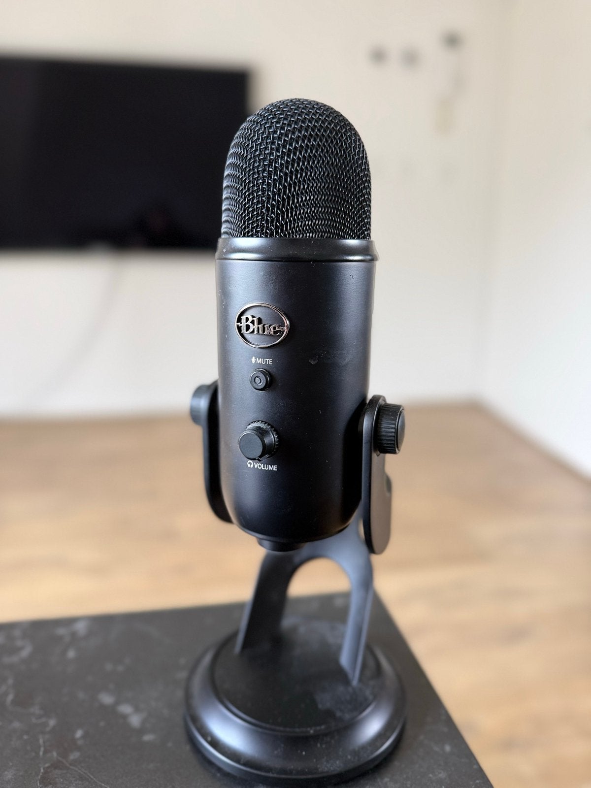 Blue Yeti USB Microfoon - Zwart met plopkap, Ophalen of Verzenden, Zo goed als nieuw, Studiomicrofoon