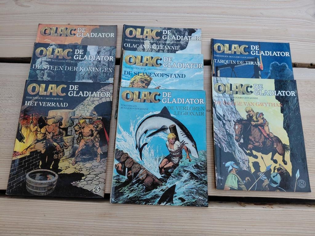 Olac de Gladiator stripboeken - 8 delen, Boeken, Stripboeken, Ophalen of Verzenden, Gelezen