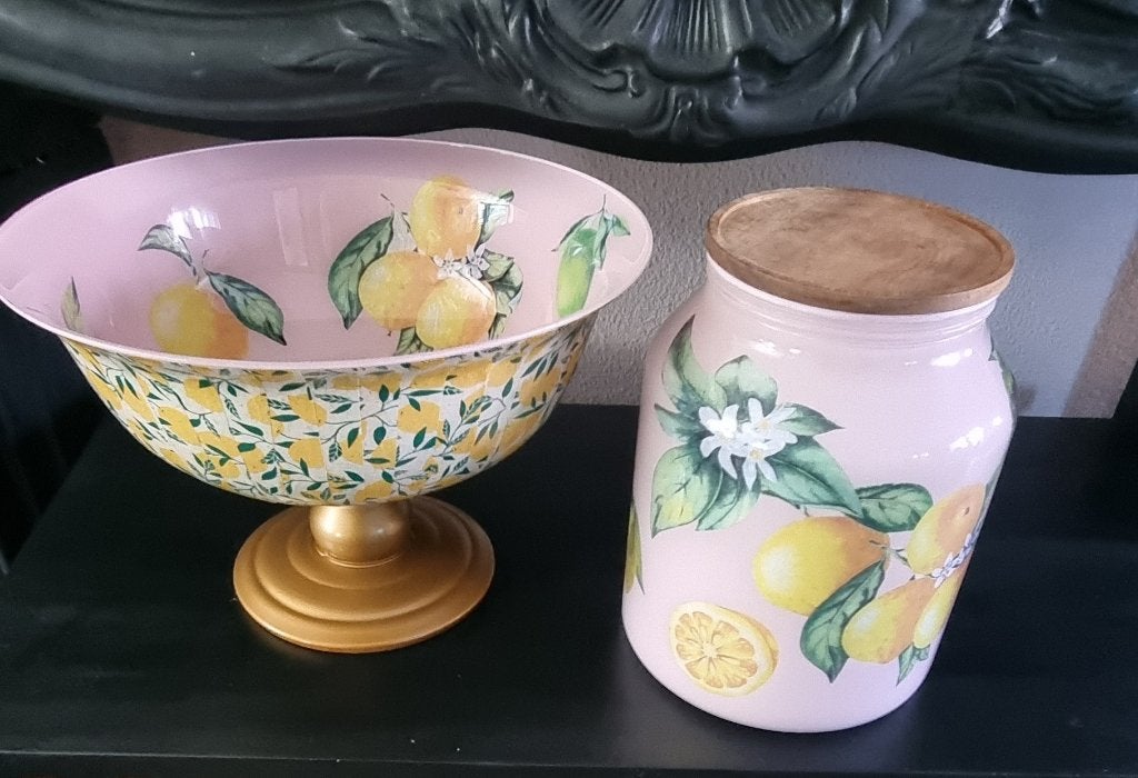 Set pot &schaal, Meerkleurig, Overige stijlen, Nieuw, Ophalen of Verzenden